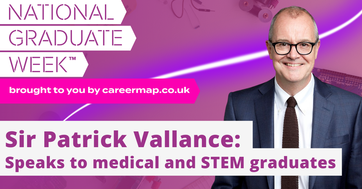 Sir Patrick Vallance speaks to medical and STEM graduates